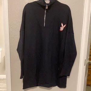 Missguided Playboy Sweatshirt Dress